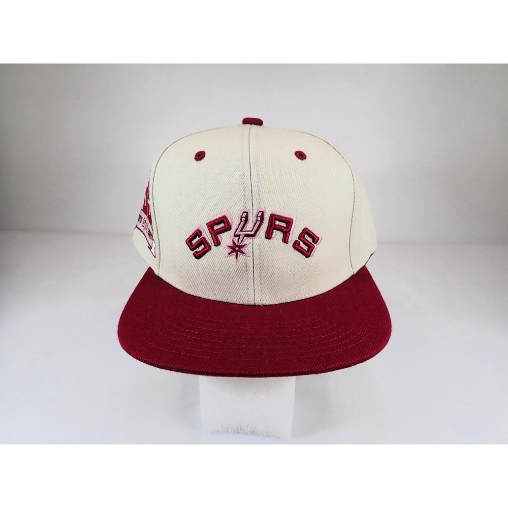 Mitchell & Ness San Antonio Spurs 35th Anniversary Snapback Hat Pink Bottom